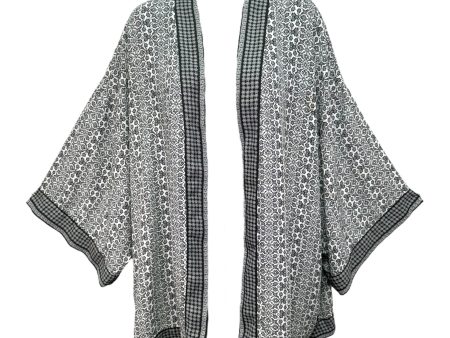 Black & White Kimono Max Studio, Size 1x Online Hot Sale