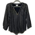 Black & Gold Blouse 3 4 Sleeve Velvet By Graham & Spencer, Size S Online Sale