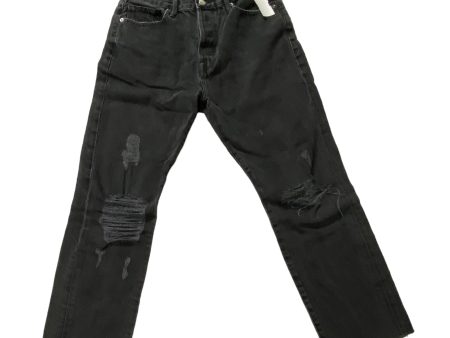 Black Denim Jeans Straight Frame, Size 8 Online Sale