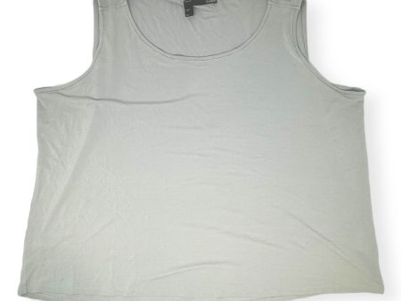 100% Grey Top Sleeveless Designer Eileen Fisher, Size 2x Sale