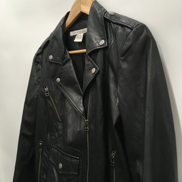 Black Jacket Moto Leather REZREKSHA by Esther Chen, Size M Supply