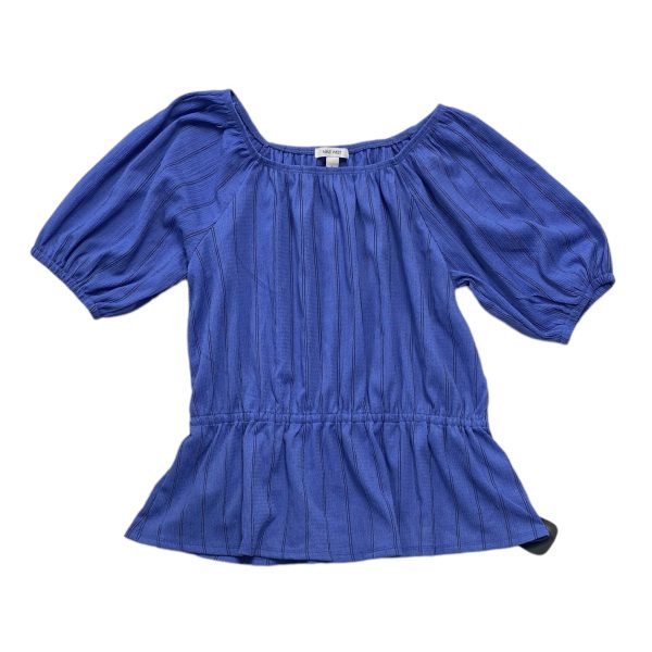 Black & Blue Top Short Sleeve Nine West, Size L Online Hot Sale