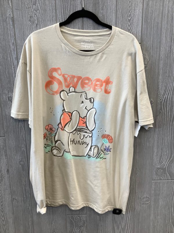 Beige Top Short Sleeve Disney Store, Size 1x Discount