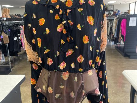 Floral Print Bodysuit Free People, Size M Supply