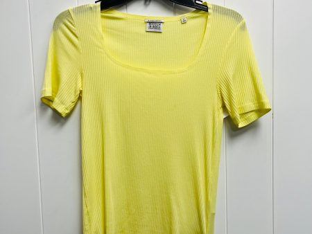 Yellow Top Short Sleeve Basic Scotch & Soda, Size Xs Online Sale