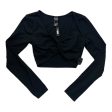 Black Athletic Top Long Sleeve Collar Victorias Secret, Size S on Sale