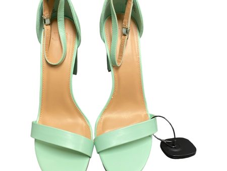 Blue Sandals Heels Block Justfab, Size 10 Cheap