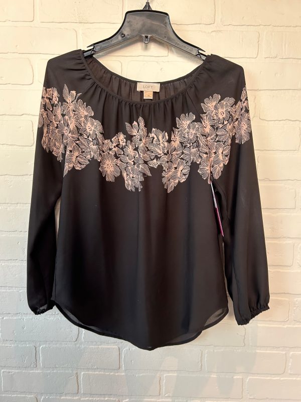 Black & Tan Blouse Long Sleeve Loft, Size Xs Online