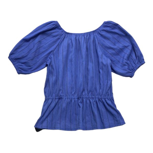 Black & Blue Top Short Sleeve Nine West, Size L Online Hot Sale