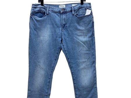 Blue Denim Jeans Straight Frame, Size 14 Cheap