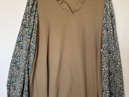 Beige Top Long Sleeve Cmc, Size 1x Discount