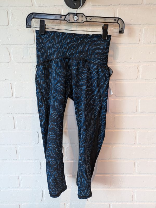 Black & Blue Athletic Leggings Capris Lululemon, Size 2 Cheap