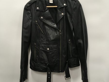 Black Jacket Moto Leather REZREKSHA by Esther Chen, Size M Supply