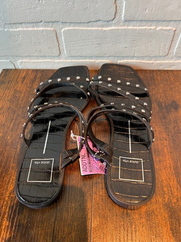 Black & Silver Sandals Flats Dolce Vita, Size 8.5 Online