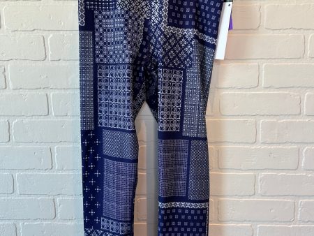 Blue & White Athletic Capris Johnny Was, Size S Hot on Sale