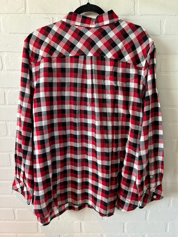 Black & Red Blouse Long Sleeve Talbots, Size 3x Online