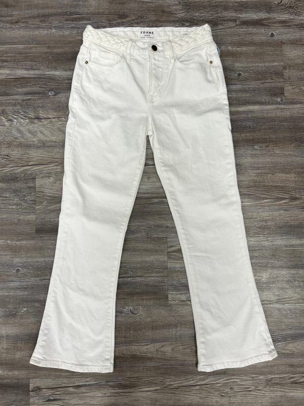 White Jeans Designer Frame, Size 0 Cheap