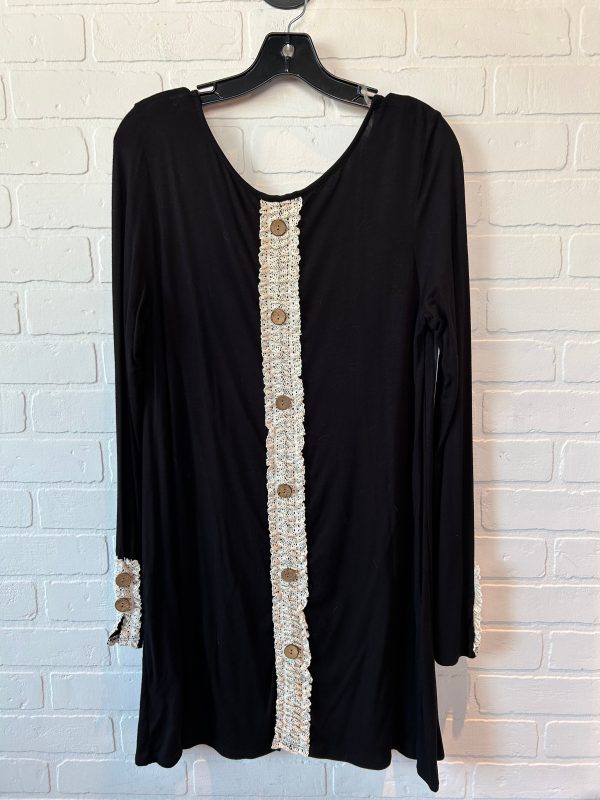 Black & Tan Top Long Sleeve Mon Ami, Size L Discount