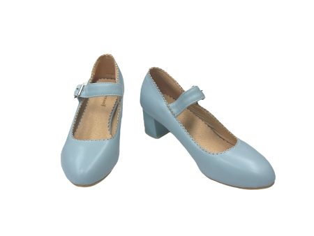 Blue Shoes Heels Block Pixie Love Fashion