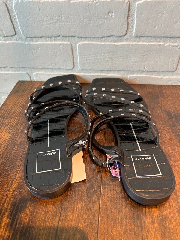 Black & Silver Sandals Flats Dolce Vita, Size 8.5 Online