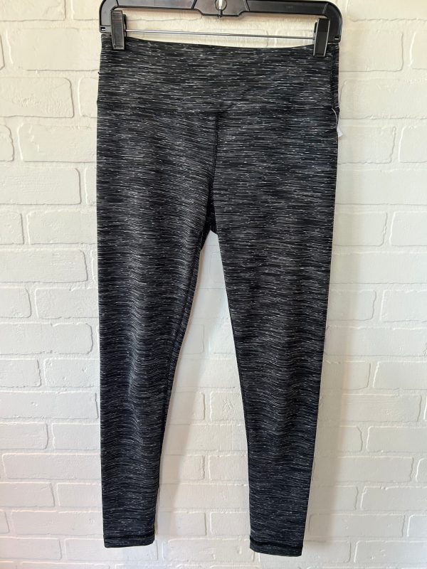 Black & Grey Athletic Leggings 90 Degrees By Reflex, Size 4 on Sale