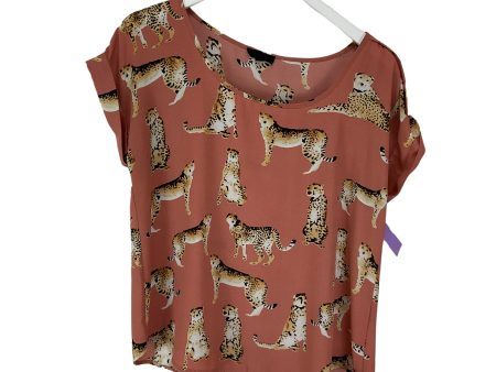 Animal Print Top Short Sleeve Mine, Size L For Discount