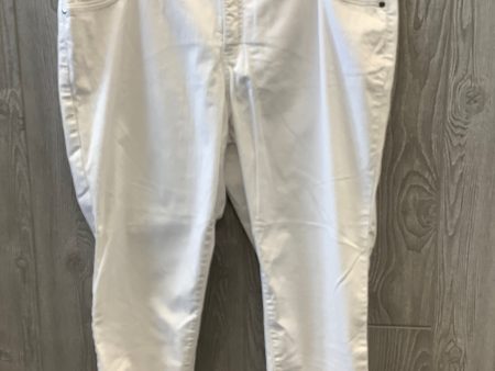 White Denim Jeans Cropped Cj Banks, Size 20w For Cheap