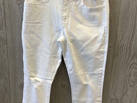 White Denim Jeans Cropped Just Black, Size 6 Fashion