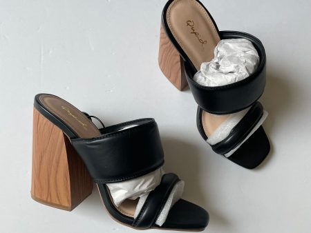 Black Shoes Heels Block Qupid, Size 9 For Sale