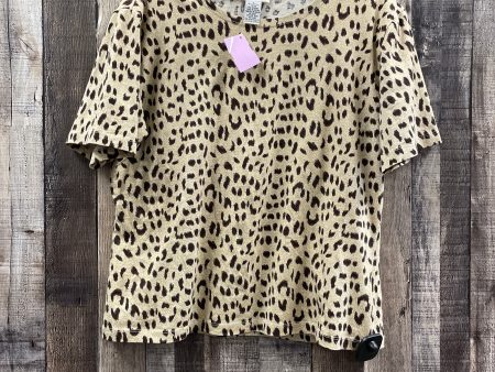 Animal Print Top Short Sleeve Talbots, Size L Online Sale