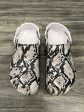 Snakeskin Print Shoes Heels Platform Crocs, Size 8.5 For Cheap