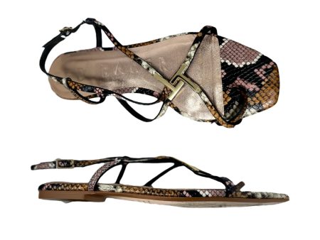 Lerinna Sandal in Snake Print Leather Designer Ted Baker, Size 8.5 Online