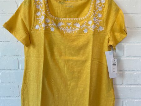 Yellow Top Short Sleeve Basic Talbots, Size M Online