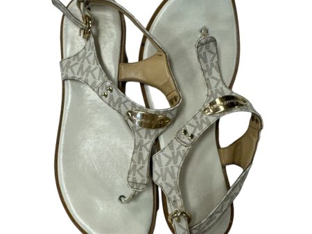 White Sandals Designer Michael By Michael Kors, Size 8 Hot on Sale