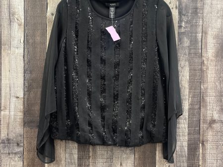 Black Blouse Long Sleeve Alfani, Size S Online Sale