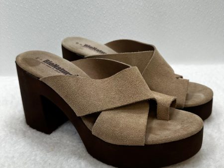 Tan Shoes Heels Block Clothes Mentor, Size 9 For Cheap