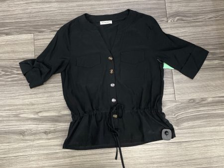 Black Blouse 3 4 Sleeve Clothes Mentor, Size M For Cheap