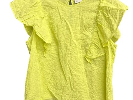 Yellow Top Short Sleeve A New Day, Size Xl Online now