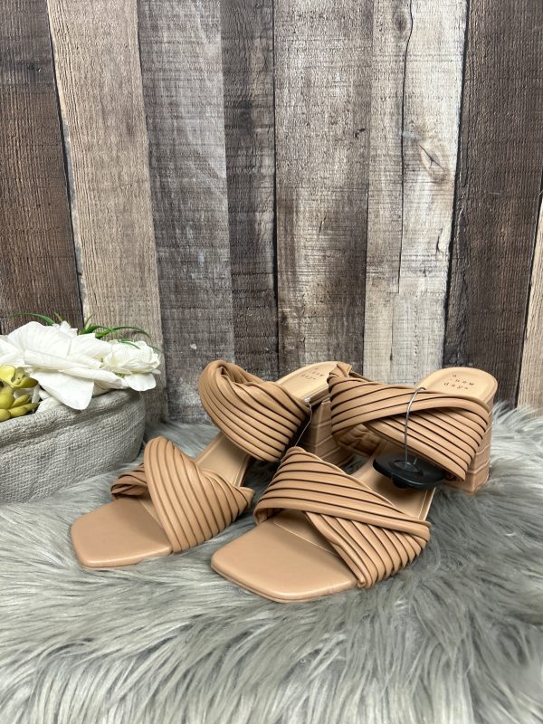 Beige Sandals Heels Block A New Day, Size 11 Sale