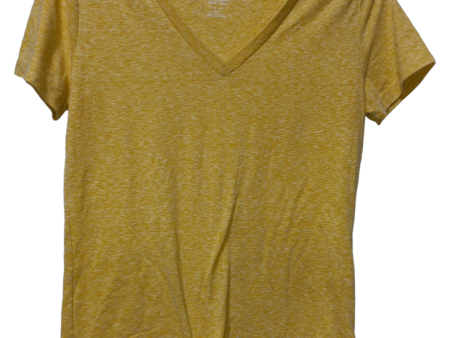 Yellow Top Short Sleeve Basic Mossimo, Size M on Sale