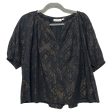 Black & Gold Blouse Short Sleeve Cmc, Size S Cheap