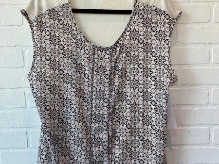 Black & Cream Top Sleeveless Premise Studio, Size Xl on Sale