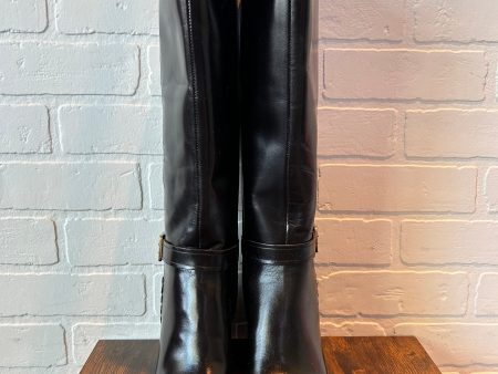 Black Boots Mid-calf Heels Vince Camuto, Size 6.5 For Sale