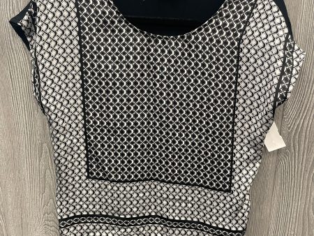 Black & White Blouse Short Sleeve Limited, Size M on Sale