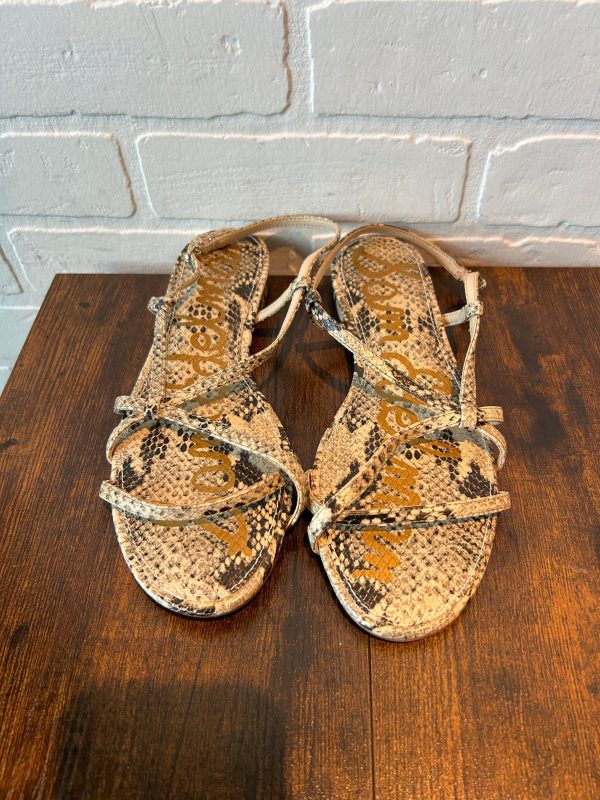 Black & Cream Sandals Flats Sam Edelman, Size 7.5 Online now