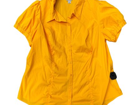 Yellow Top Short Sleeve Worthington, Size 2x Online Hot Sale