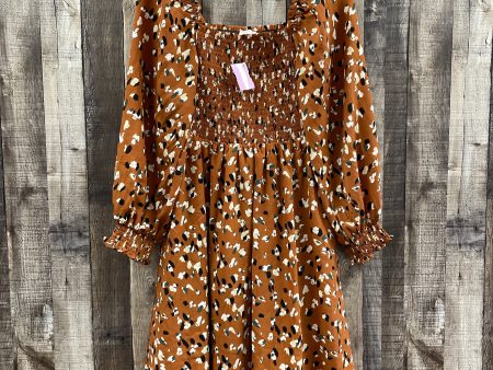 Animal Print Dress Casual Midi Cme, Size M Online now