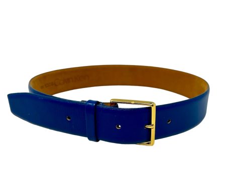 Brass Buckle Belt Calvin Klein, Size Small Supply