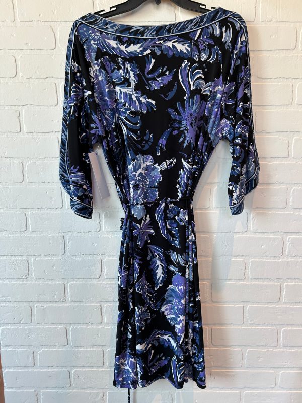 Black & Blue Dress Party Short Tahari By Arthur Levine, Size L Cheap