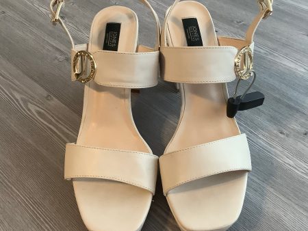 Beige Shoes Heels Block Jones New York, Size 10 Cheap